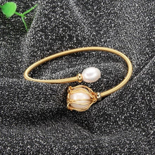 Load image into Gallery viewer, Pearl Bracelet Handmade Natural Pearl Shell Flower Adjustable Bracelet For Women Girl Gift Fine Jewelry Wedding
