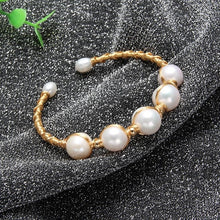 Load image into Gallery viewer, Pearl Bracelet Handmade Natural Pearl Shell Flower Adjustable Bracelet For Women Girl Gift Fine Jewelry Wedding