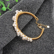 Load image into Gallery viewer, Pearl Bracelet Handmade Natural Pearl Shell Flower Adjustable Bracelet For Women Girl Gift Fine Jewelry Wedding