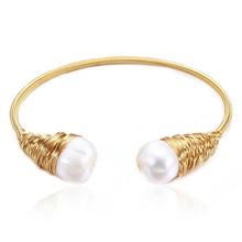 Load image into Gallery viewer, Pearl Bracelet Handmade Natural Pearl Shell Flower Adjustable Bracelet For Women Girl Gift Fine Jewelry Wedding