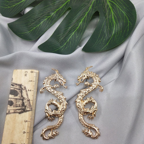 European and American personality temperament retro popular wild fashion Jiao Longde water earrings earrings