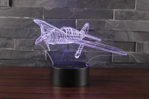 Airliner fighter series 3D night light touch bedside lamp table lamp creative gift lamp