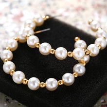 Load image into Gallery viewer, FNIO Big Simulated Pearl Earrings 2019 For Women Lover Geometric Gold Round Heart Drop Dangle Earring Korean Statement Jewelry