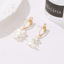 Load image into Gallery viewer, FNIO Big Simulated Pearl Earrings 2019 For Women Lover Geometric Gold Round Heart Drop Dangle Earring Korean Statement Jewelry