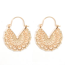 Load image into Gallery viewer, Gold color earrings bohemian statement luxury big round earring crystal acrylic handmade women geometric fringe fashion jewelry