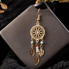 Load image into Gallery viewer, Gold color earrings bohemian statement luxury big round earring crystal acrylic handmade women geometric fringe fashion jewelry