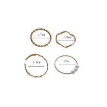 Load image into Gallery viewer, 20 PCS/LOT MiFaViPa 5 Pcs Fashion Rings Set for Women Jewelry Gold Round Pearl Simplicity Minimalist Style Personality Geometric Ring Wedding Party