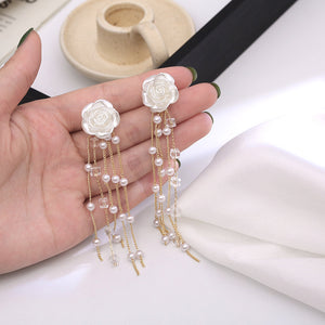 20 PCS/LOT MiFaViPa Dangle & Chandelier Beads Flower Earrings Drops Korean Style Simple Sweet Earrings Female Evening Party Dangle Earrings