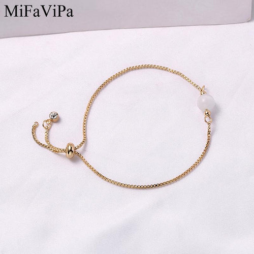 20 PCS/LOT MiFaViPa Simple Crystal Opal Star Bracelet Female Korean Simple Student Mori Girlfriend Bracelet Gift