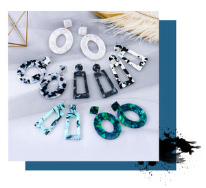 VCORM New Korean Big Acrylic Drop Earrings for Women 2019 Jewelry Fashion Resin Leopard Dangle Earrings Bohemian Preferred Gift.