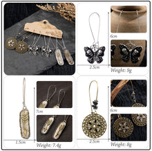 Load image into Gallery viewer, Vintage Ethnic 30 New Big Round Bronze Earrings Set For Women Bohemian Flower Shell Tassel Geometric Water Drop Earring Jewelry