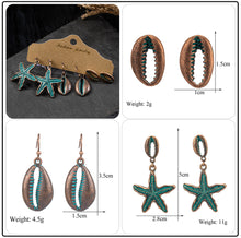 Load image into Gallery viewer, Vintage Ethnic 30 New Big Round Bronze Earrings Set For Women Bohemian Flower Shell Tassel Geometric Water Drop Earring Jewelry