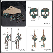 Load image into Gallery viewer, Vintage Ethnic 30 New Big Round Bronze Earrings Set For Women Bohemian Flower Shell Tassel Geometric Water Drop Earring Jewelry