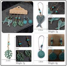 Load image into Gallery viewer, Vintage Ethnic 30 New Big Round Bronze Earrings Set For Women Bohemian Flower Shell Tassel Geometric Water Drop Earring Jewelry