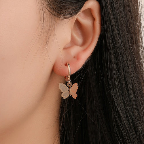 Fashion Butterfly Stud Earrings Women Scrub Butterfly Earrings 2020 Simple Animal Earrings Women Jewelry Accessories