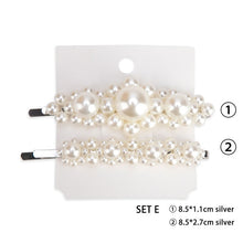 Load image into Gallery viewer, 1/2pcs Fashion Pearl Imitation Beads Hair Clip For Women Barrette Handmade Pearl Flower Stick Hairpin Hair Styling Accessories