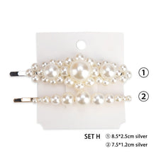 Load image into Gallery viewer, 1/2pcs Fashion Pearl Imitation Beads Hair Clip For Women Barrette Handmade Pearl Flower Stick Hairpin Hair Styling Accessories