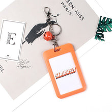 Load image into Gallery viewer, 1 PC Bank Credit Card Holder Bus ID Cards Holders Women Men Fashion Card Bags Keychain Cute Cartoon Card Case Key Chain Ring