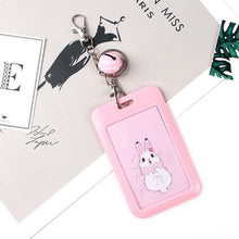 Load image into Gallery viewer, 1 PC Bank Credit Card Holder Bus ID Cards Holders Women Men Fashion Card Bags Keychain Cute Cartoon Card Case Key Chain Ring