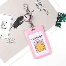 Load image into Gallery viewer, 1 PC Bank Credit Card Holder Bus ID Cards Holders Women Men Fashion Card Bags Keychain Cute Cartoon Card Case Key Chain Ring