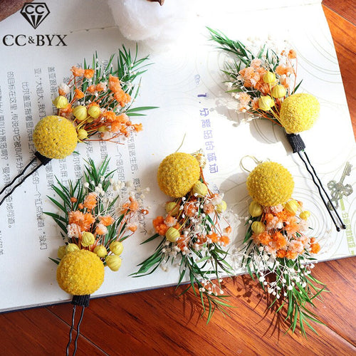 Hair Stick Combs 5pcs sets Hairpins Forest Style Wedding Hair Accessories For Women Bridal Bridesmaids 100% Handmade