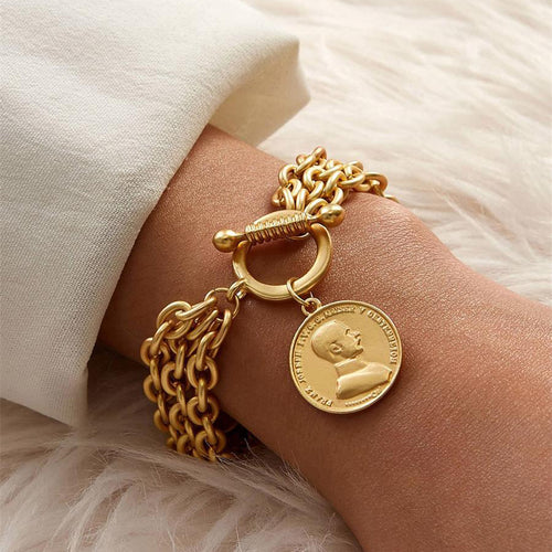 2020 Gold Color Charm Chain Bracelets For Women Men Stainless Steel Alloy Bracelets Fashion Jewelry Gift Hot Sale New
