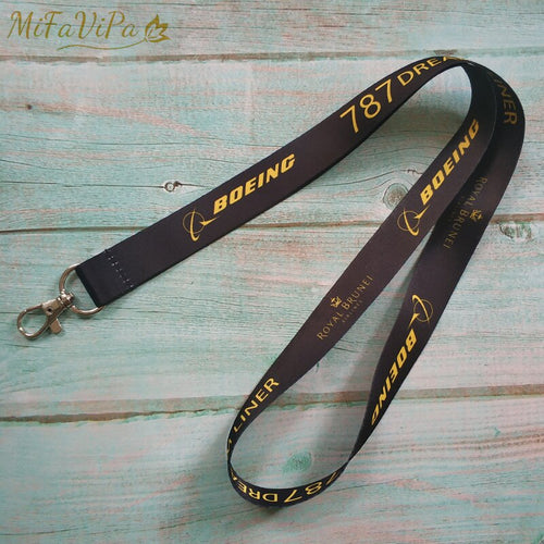 MiFaViPa Fashion Trinkets Boeing Neck Strap Chaveiro Key Chain Yellow Boeing llavero Lanyard Keychain for ID Card Christmas Gift