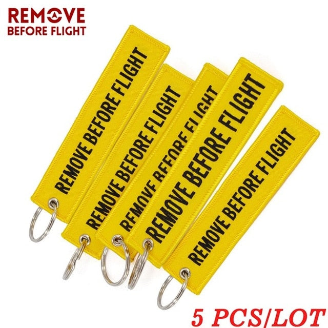 Aviation Keychains tag - Remove Before Flight Pink